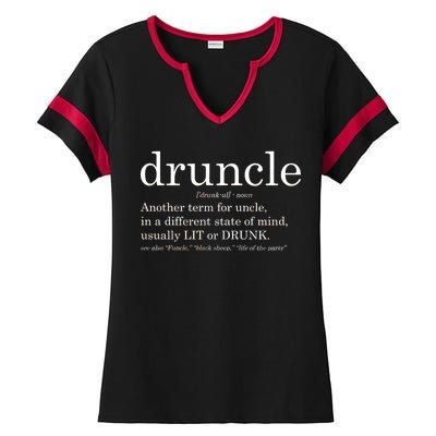 Druncle Another Term For Uncle Usually Lit Ladies Halftime Notch Neck Tee