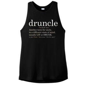 Druncle Another Term For Uncle Usually Lit Ladies PosiCharge Tri-Blend Wicking Tank