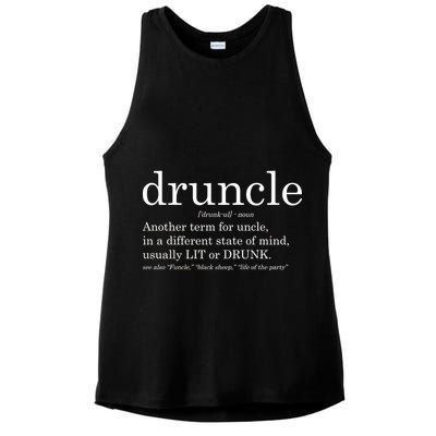 Druncle Another Term For Uncle Usually Lit Ladies PosiCharge Tri-Blend Wicking Tank