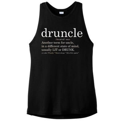 Druncle Another Term For Uncle Usually Lit Ladies PosiCharge Tri-Blend Wicking Tank