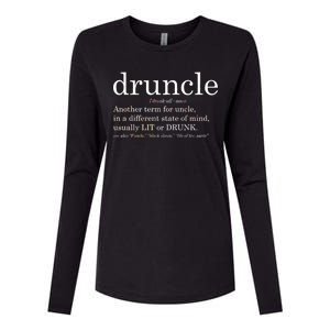 Druncle Another Term For Uncle Usually Lit Womens Cotton Relaxed Long Sleeve T-Shirt