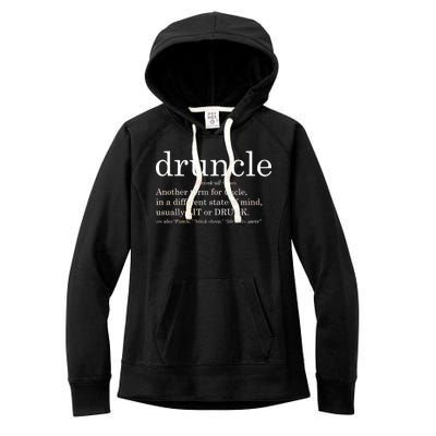 Druncle Another Term For Uncle Usually Lit Women's Fleece Hoodie