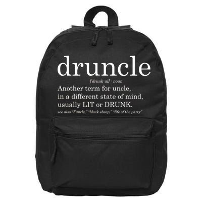 Druncle Another Term For Uncle Usually Lit 16 in Basic Backpack