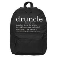 Druncle Another Term For Uncle Usually Lit 16 in Basic Backpack