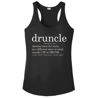 Druncle Another Term For Uncle Usually Lit Ladies PosiCharge Competitor Racerback Tank