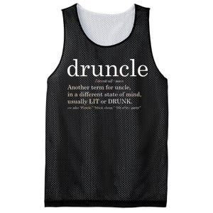 Druncle Another Term For Uncle Usually Lit Mesh Reversible Basketball Jersey Tank