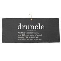 Druncle Another Term For Uncle Usually Lit Large Microfiber Waffle Golf Towel