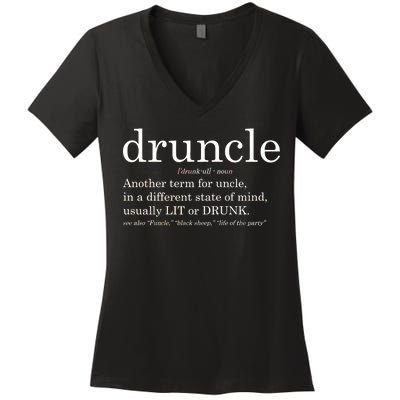 Druncle Another Term For Uncle Usually Lit Women's V-Neck T-Shirt