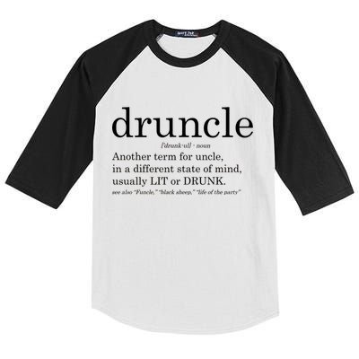 Druncle Another Term For Uncle Usually Lit Kids Colorblock Raglan Jersey
