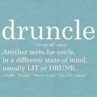 Druncle Another Term For Uncle Usually Lit Sueded Cloud Jersey T-Shirt