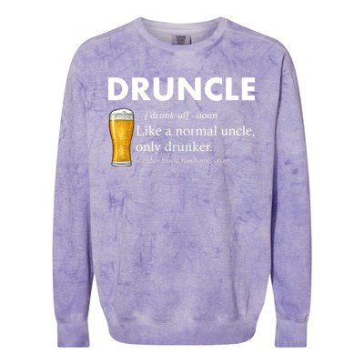 Druncle Funny Uncle Definition See Also Funcle Colorblast Crewneck Sweatshirt