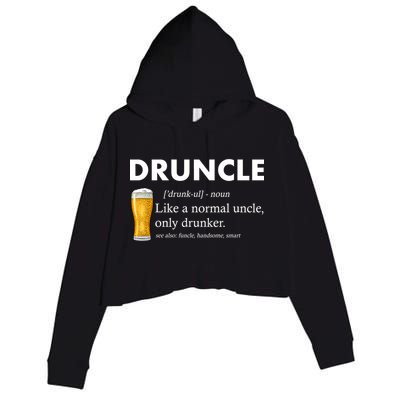 Druncle Funny Uncle Definition See Also Funcle Crop Fleece Hoodie