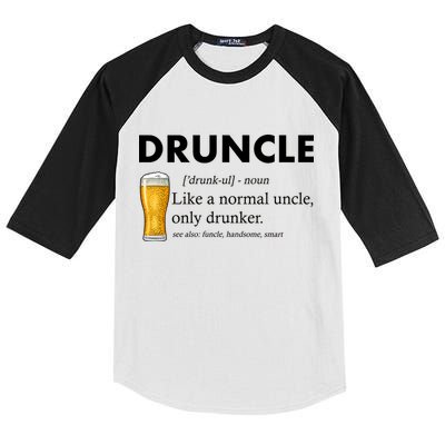 Druncle Funny Uncle Definition See Also Funcle Kids Colorblock Raglan Jersey