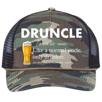 Druncle Funny Uncle Definition See Also Funcle Retro Rope Trucker Hat Cap