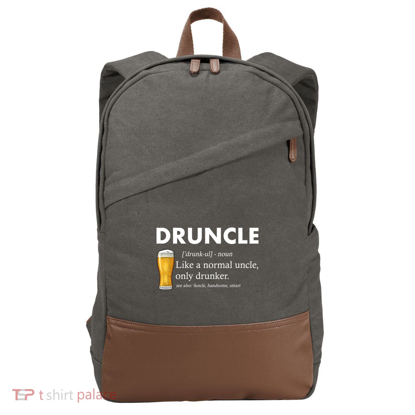 Druncle Funny Uncle Definition See Also Funcle Cotton Canvas Backpack