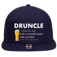 Druncle Funny Uncle Definition See Also Funcle 7 Panel Mesh Trucker Snapback Hat