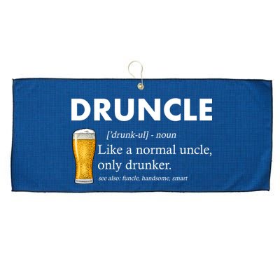 Druncle Funny Uncle Definition See Also Funcle Large Microfiber Waffle Golf Towel