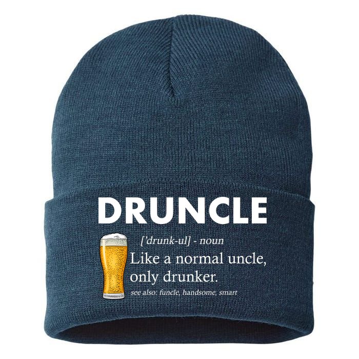 Druncle Funny Uncle Definition See Also Funcle Sustainable Knit Beanie