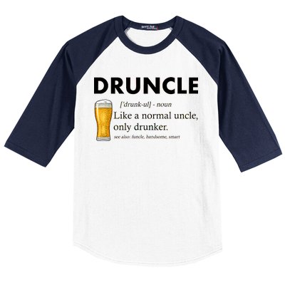 Druncle Funny Uncle Definition See Also Funcle Baseball Sleeve Shirt