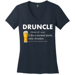 Druncle Funny Uncle Definition See Also Funcle Women's V-Neck T-Shirt