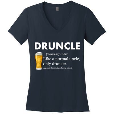 Druncle Funny Uncle Definition See Also Funcle Women's V-Neck T-Shirt