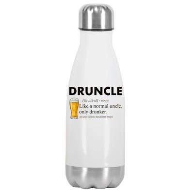 Druncle Funny Uncle Definition See Also Funcle Stainless Steel Insulated Water Bottle