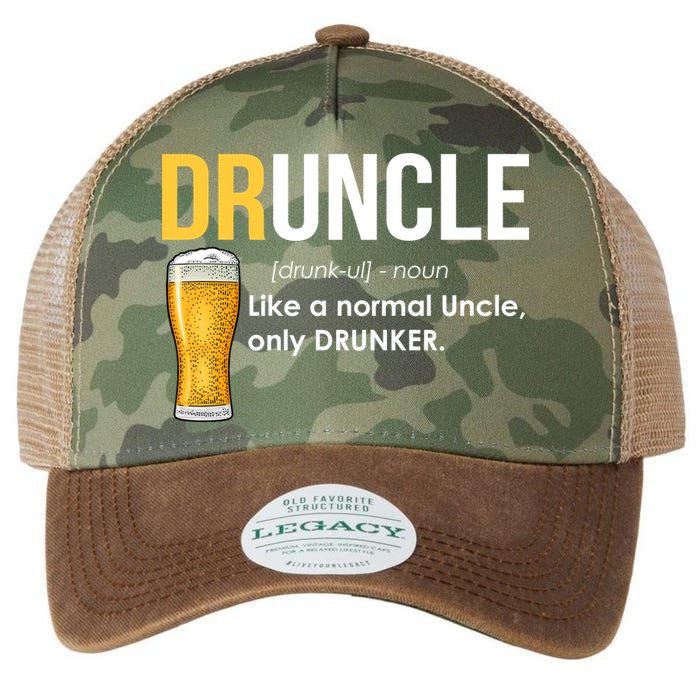 Druncle Like a Normal Uncle Only Drunker Legacy Tie Dye Trucker Hat