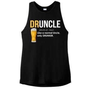 Druncle Like a Normal Uncle Only Drunker Ladies PosiCharge Tri-Blend Wicking Tank