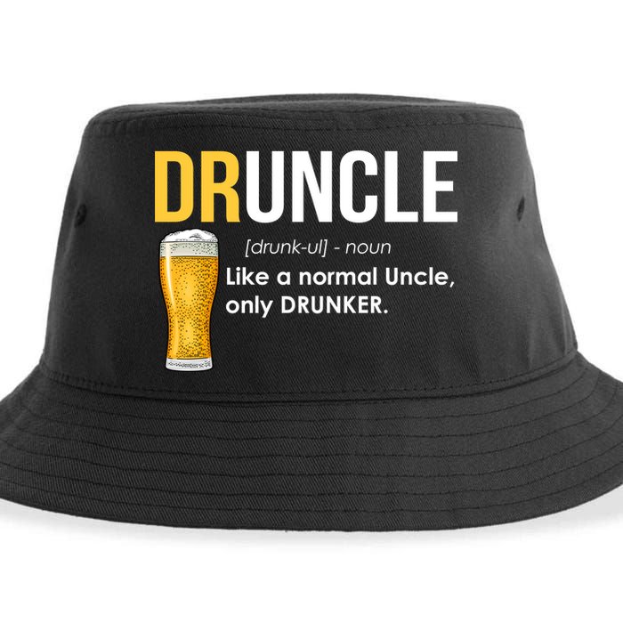 Druncle Like a Normal Uncle Only Drunker Sustainable Bucket Hat