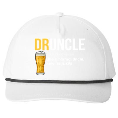 Druncle Like a Normal Uncle Only Drunker Snapback Five-Panel Rope Hat