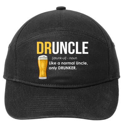 Druncle Like a Normal Uncle Only Drunker 7-Panel Snapback Hat