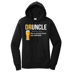 Druncle Like a Normal Uncle Only Drunker Women's Pullover Hoodie