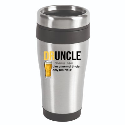 Druncle Like a Normal Uncle Only Drunker 16oz Travel Tumbler