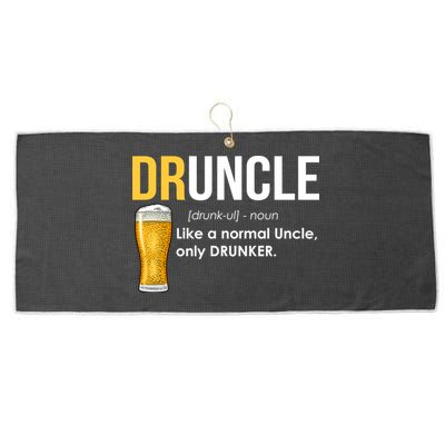 Druncle Like a Normal Uncle Only Drunker Large Microfiber Waffle Golf Towel