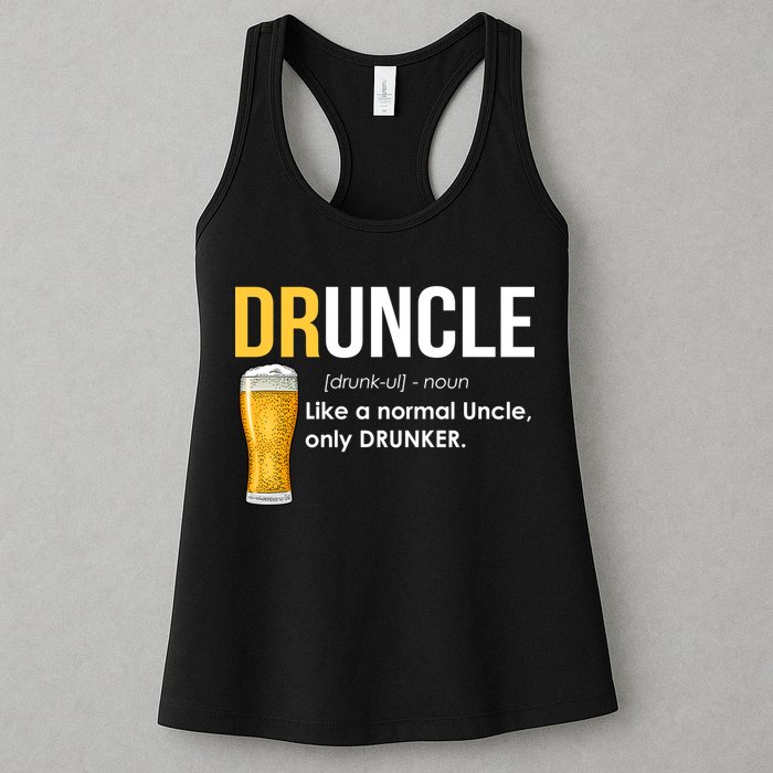 Druncle Like a Normal Uncle Only Drunker Womens Tank Top
