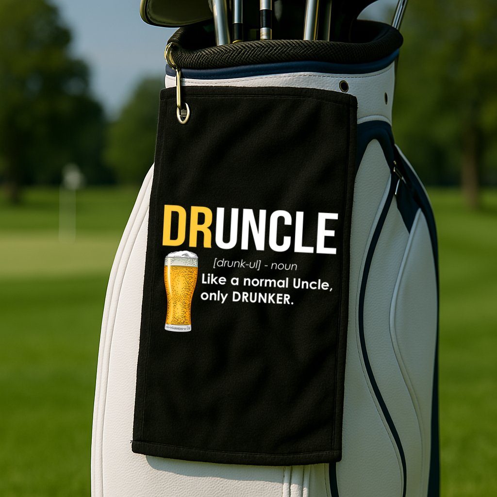 Druncle Like a Normal Uncle Only Drunker Golf Towel
