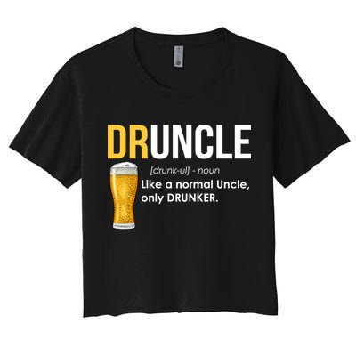 Druncle Like a Normal Uncle Only Drunker Crop Top