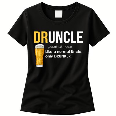 Druncle Like a Normal Uncle Only Drunker Womens T-Shirt