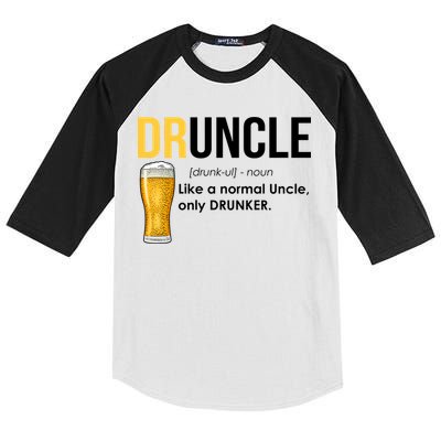 Druncle Like a Normal Uncle Only Drunker Kids Colorblock Raglan Jersey