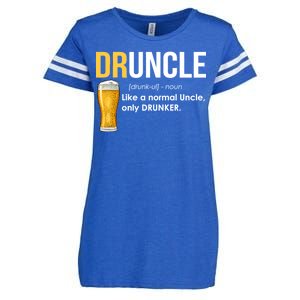 Druncle Like a Normal Uncle Only Drunker Enza Ladies Jersey Football T-Shirt