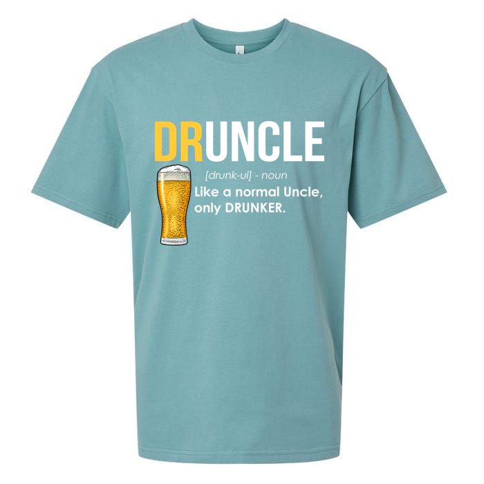 Druncle Like a Normal Uncle Only Drunker Sueded Cloud Jersey T-Shirt