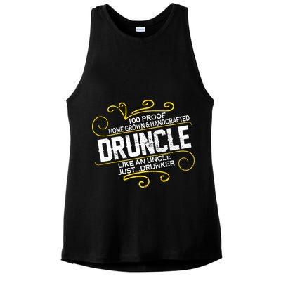 Druncle Like A Uncle Just Drunker Ladies PosiCharge Tri-Blend Wicking Tank