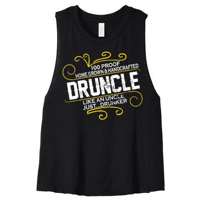 Druncle Like A Uncle Just Drunker Women's Racerback Cropped Tank