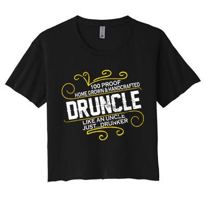 Druncle Like A Uncle Just Drunker Crop Top