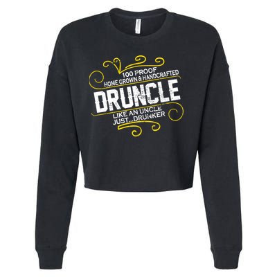 Druncle Like A Uncle Just Drunker Cropped Pullover Crew