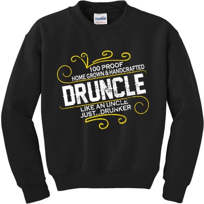Druncle Like A Uncle Just Drunker Kids Sweatshirt