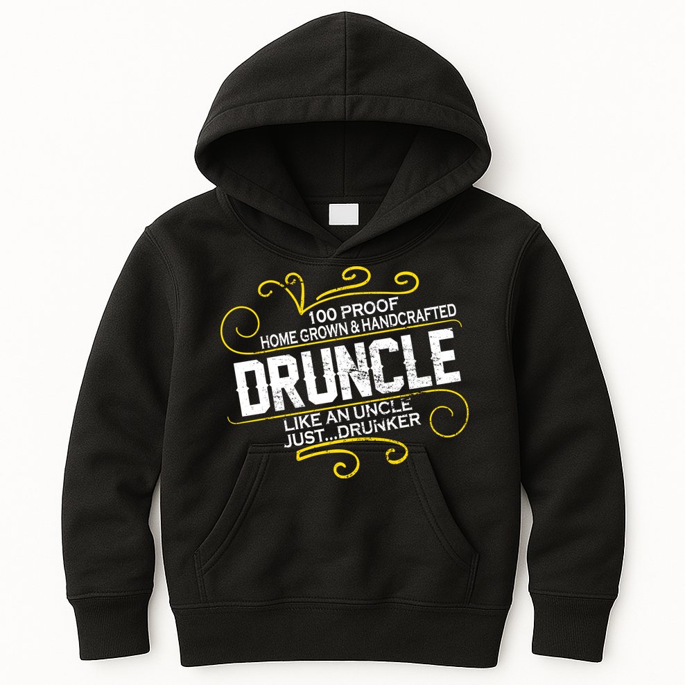 Druncle Like A Uncle Just Drunker Kids Hoodie