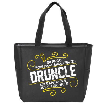 Druncle Like A Uncle Just Drunker Zip Tote Bag