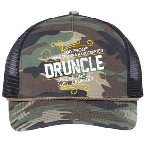 Druncle Like A Uncle Just Drunker Retro Rope Trucker Hat Cap