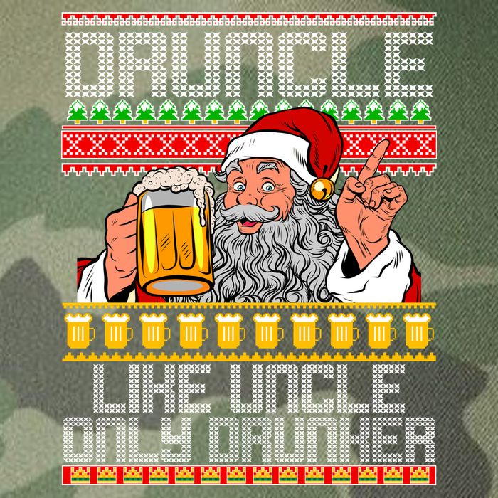 Druncle Like Uncle Only Drunker Ugly Christmas Legacy Tie Dye Trucker Hat